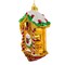 Huras Family 5.5 Inch Grandma's Great Cuckoo Clock Christmas Tree Ornament , Cardinal Time Peppermint